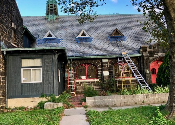 Protecting Hudson Related and The Sanctuary, RIOC Turns Its Guns on The Daily Dayspring Church under repair on September 12th. Conversion from a church to an event space, RIOC claims, required only "minor repairs" ...and no building permits.
